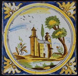 SP1631 Large majolica tile € 700.00