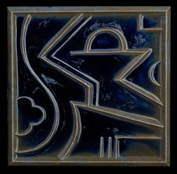 AN3461 Large MOPF Art Deco tile € 499,00